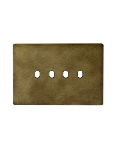 PLAQUE NEW STYLE 44 RECTANGULAIRE ALUMUNIUM COULEUR BRONZE ANTIQUE 4 MODULES 4 COMMANDES| mano.tn | Tunisie