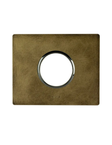 PLAQUE NEW STYLE 44 RECTANGULAIRE ALUMUNIUM COULEUR BRONZE ANTIQUE 3 MODULES POUR 1 PRISE DE COURANT| mano.tn | Tunisie