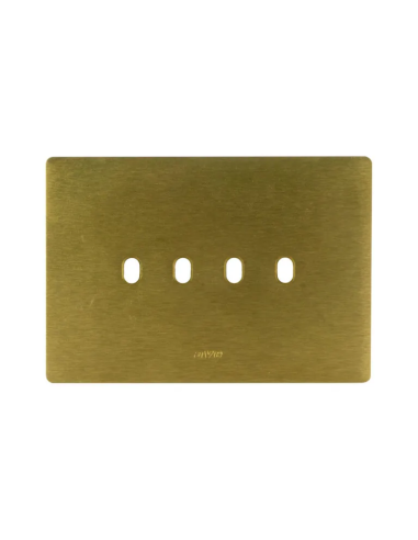 PLAQUE NEW STYLE 44 RECTANGULAIRE ALUMUNIUM COULEUR BRONZE 4 MODULES 4 COMMANDES| mano.tn | Tunisie