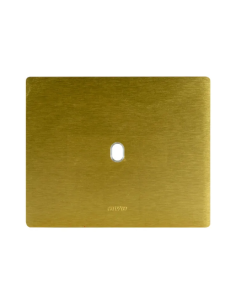 PLAQUE NEW STYLE 44 RECTANGULAIRE ALUMUNIUM COULEUR OR BROSSÉ 3 MODULES 1 COMMANDE| mano.tn | Tunisie