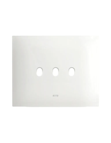 PLAQUE SMART NEW STYLE 44 RECTANGULAIRE BLANC EFFET MAT 3 MODULES 3 COMMANDES| mano.tn | Tunisie