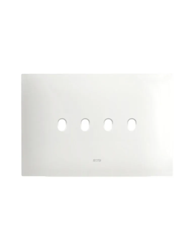 PLAQUE SMART NEW STYLE 44 RECTANGULAIRE BLANC EFFET MAT 4 MODULES 4 COMMANDES| mano.tn | Tunisie
