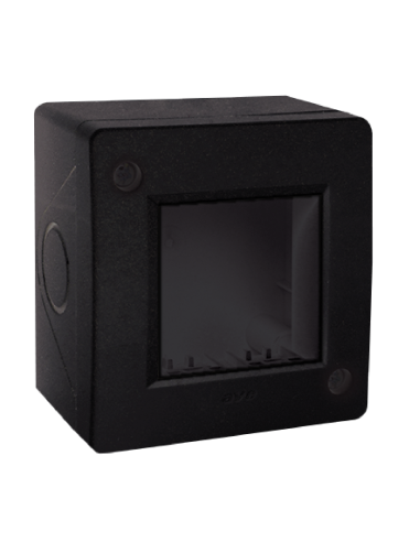 BOÎTE APPARENTE NOIR MAT 2 MODULES| mano.tn | Tunisie