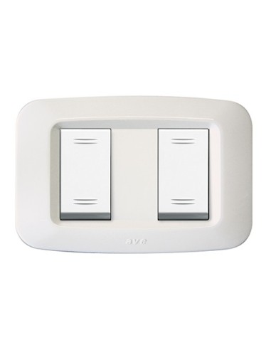 PLAQUE YES 45 RECTANGULAIRE BLANC 1+1 MODULES| mano.tn | Tunisie