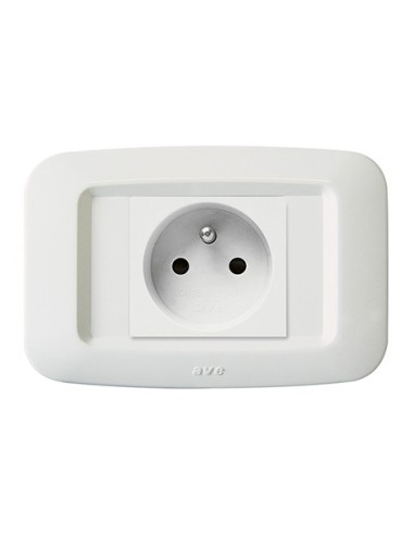 PLAQUE YES 45 RECTANGULAIRE BLANC TROU CARRE 2 MODULES| mano.tn | Tunisie