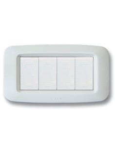PLAQUE YES 45 RECTANGULAIRE BLANC 4 MODULES| mano.tn | Tunisie