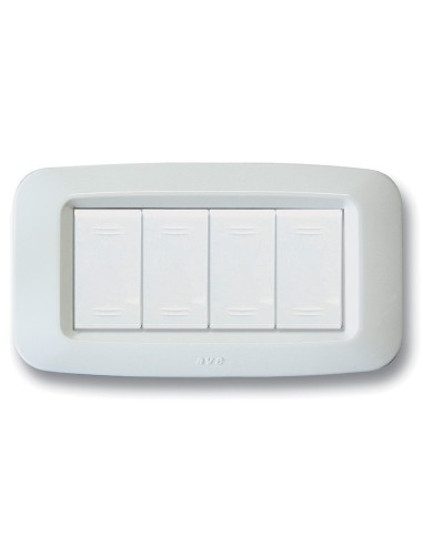 PLAQUE YES 45 RECTANGULAIRE BLANC 4 MODULES| mano.tn | Tunisie