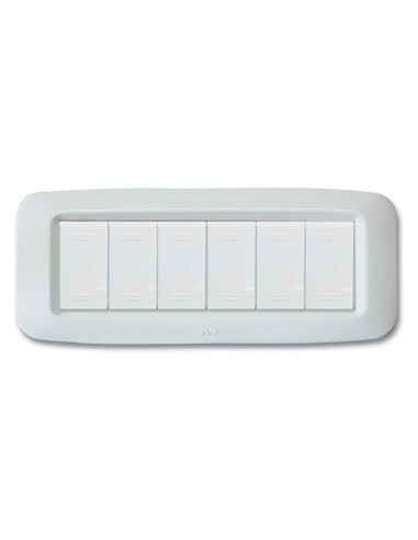 PLAQUE YES 45 RECTANGULAIRE BLANC 6 MODULES| mano.tn | Tunisie