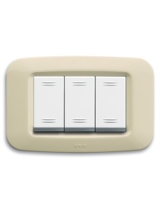 PLAQUE YES 45 RECTANGULAIRE IVOIRE 3 MODULES| mano.tn | Tunisie