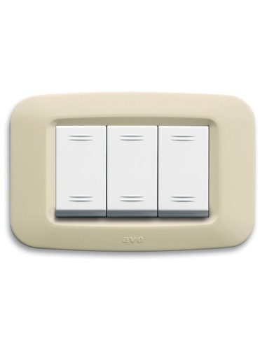 PLAQUE YES 45 RECTANGULAIRE IVOIRE 3 MODULES| mano.tn | Tunisie