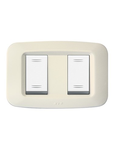 PLAQUE YES 45 RECTANGULAIRE IVOIRE 1+1 MODULES| mano.tn | Tunisie