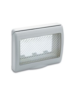 PLAQUE ETANCHE ENCASTREE RECTANGULAIRE 1-3 MODULES S45 BLANC| mano.tn | Tunisie