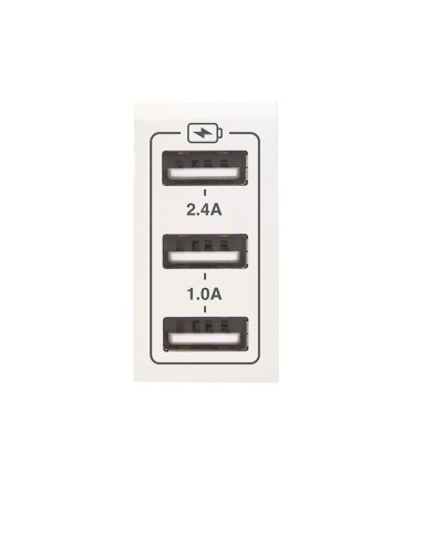 CHARGEUR TRIPLE USB 3.4A BLANC| mano.tn | Tunisie