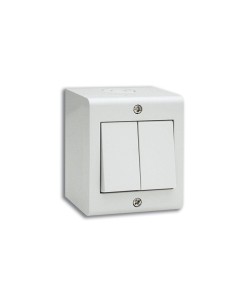 BOITE APPARENTE 2 MODULES S45 BLANC| mano.tn | Tunisie