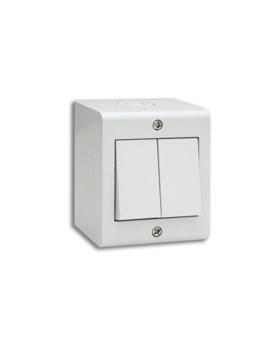 BOITE APPARENTE 2 MODULES S45 BLANC| mano.tn | Tunisie