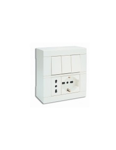 BOITE APPARENTE 3+3 MODULES S45 BLANC| mano.tn | Tunisie