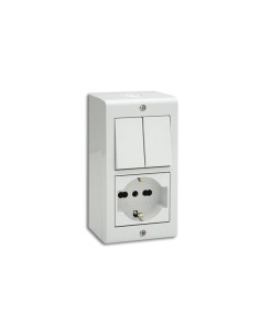 BOITE APPARENTE 4 MODULES S45 BLANC| mano.tn | Tunisie