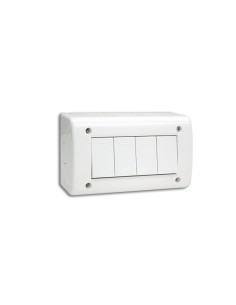 BOITE APPARENTE 4 MODULES ALIGNES S45 BLANC| mano.tn | Tunisie