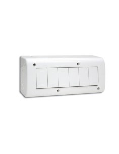 BOITE APPARENTE 6 MODULES ALIGNES S45 BLANC| mano.tn | Tunisie