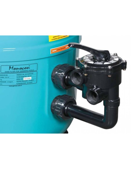 FILTRE A SABLE PISCINE 14M3 AVEC VANNE D. 63CM GEMAS MONOCON| mano.tn | Tunisie