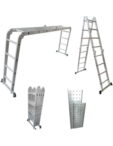 ECHELLE ALUMINIUM ARTICULEE MULTI-POSITIONS 4X5 LITAN| mano.tn | Tunisie