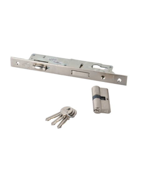 SERRURE ENCASTRABLE PORTE ALUMINIUM A CYLINDRE LANGUETTE A BILLE AHRAM| mano.tn | Tunisie