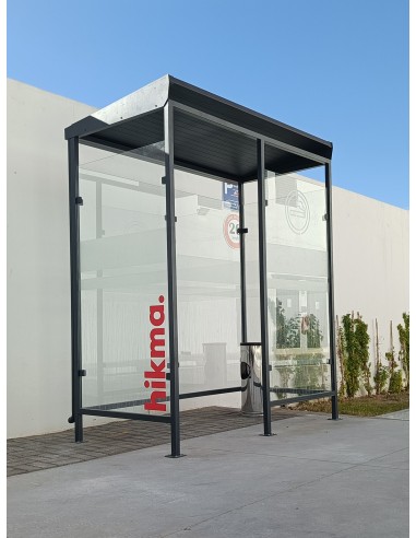 Abri Fumeurs Industriel – Acier Galvanisé Époxy & Toiture Sandwich| mano.tn | Tunisie