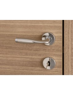 POIGNEE DE PORTE AVEC ROSACE PETIT TROU SICURO SHARK CHROME| mano.tn | Tunisie