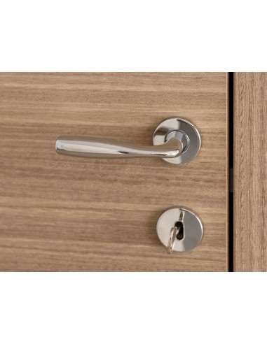 POIGNEE DE PORTE AVEC ROSACE PETIT TROU SICURO SHARK CHROME| mano.tn | Tunisie