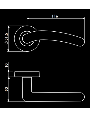 POIGNEE DE PORTE AVEC ROSACE CYLINDRE SICURO ALLEGRA NICKEL SATINE| mano.tn | Tunisie