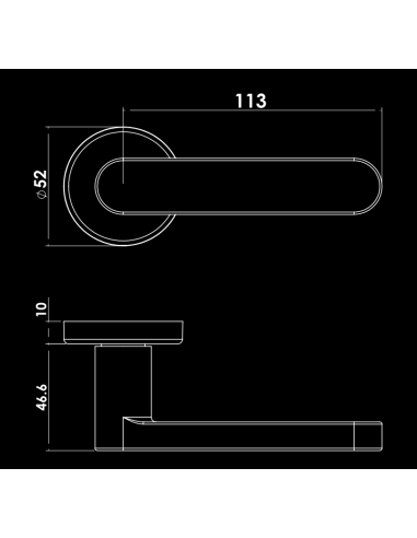 POIGNEE DE PORTE AVEC ROSACE PETIT TROU SICURO GIRO CHROME| mano.tn | Tunisie