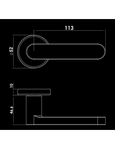 POIGNEE DE PORTE AVEC ROSACE WC SICURO GIRO NICKEL SATINE| mano.tn | Tunisie 2