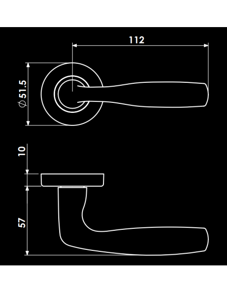 POIGNEE DE PORTE AVEC ROSACE WC SHARK NICKEL ANTIQUE| mano.tn | Tunisie