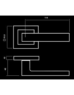 POIGNEE DE PORTE AVEC ROSACE CYLINDRE YORK CHROME SATINE| mano.tn | Tunisie 2