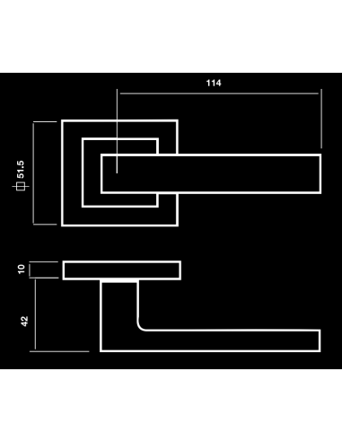 POIGNEE DE PORTE AVEC ROSACE WC YORK CHROME SATINE| mano.tn | Tunisie