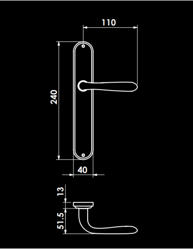 RIVE BLOC SICURO BELLE NICKEL SATINE PETIT TROU| mano.tn | Tunisie