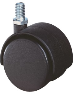 LOT DE 4 ROULETTES TWT 50 NOIR T8