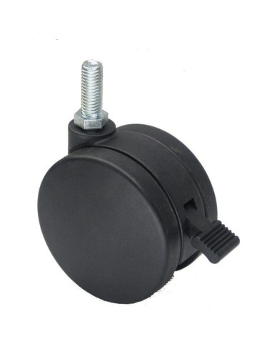 LOT DE 4 ROULETTES TWTQ 50 T8 AVEC FREIN NOIR