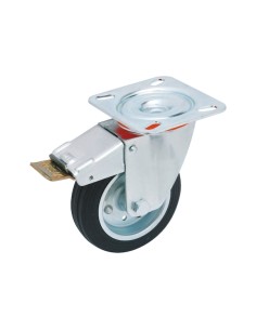 ROUE PIVOTANTE A PLATINE NOIR 36075-3"