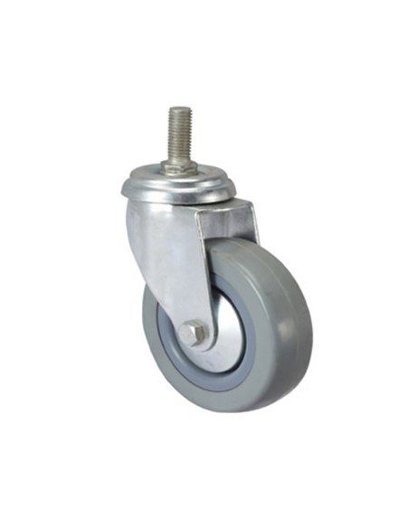 ROUE PIVOTANTEA TIGE T08 GRIS 1065-1