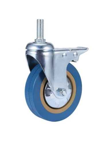 ROUE PIVOTANTE TIGE ET FREIN GRIS 2100DB-2