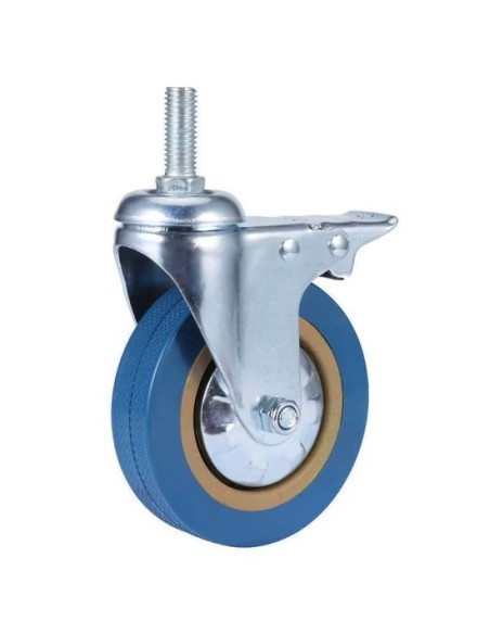 ROUE PIVOTANTE TIGE ET FREIN GRIS 2050DB-2