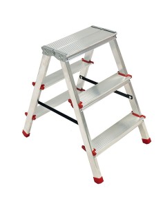ESCABEAU ALUMINIUM DOUBLE DOMESTIQUE 3 MARCHES LITAN Mano.tn Tunisie