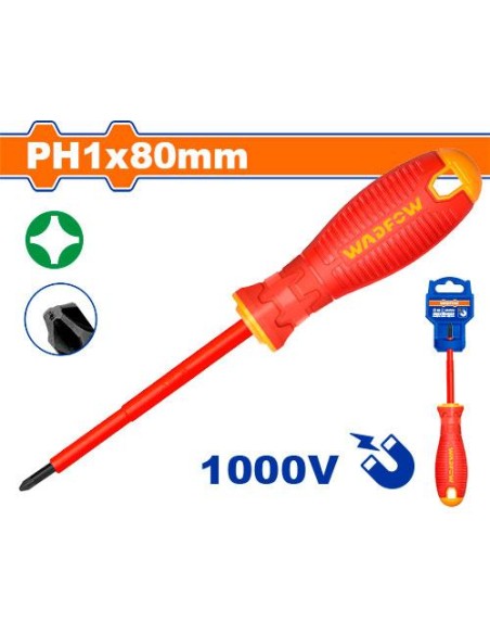 TOURNEVIS ISOLE PH1X80 WSD7213 WADFOW| mano.tn | Tunisie