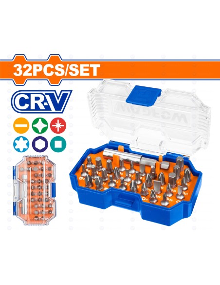 JEU 32 EMBOUTS DE TOURNEVIS CR-V WBS3B32 WADFOW| mano.tn | Tunisie