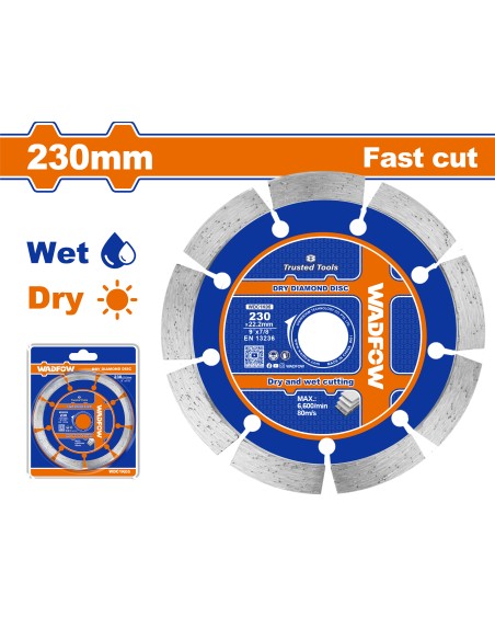 DISQUE DIAMANT SEGMENTÉ 230 WDC1K05 WADFOW| mano.tn | Tunisie