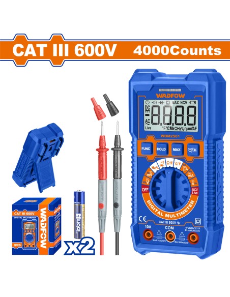 MULTIMETRE DIGITAL 600V WDM2501 WADFOW| mano.tn | Tunisie