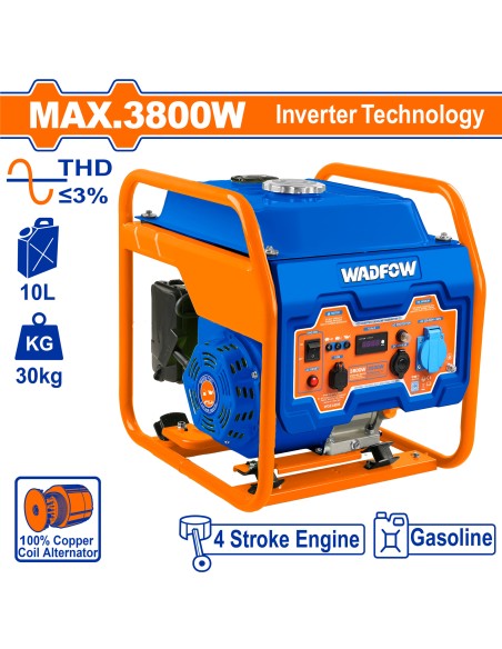 GROUPE ÉLECTROGÈNE GÉNÉRATEUR INVERTER 3800W WGEAB06 WADFOW| mano.tn | Tunisie