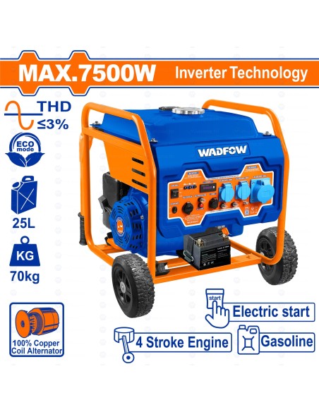 GROUPE ÉLECTROGÈNE GÉNÉRATEUR INVERTER 7500W WGEAB10 WADFOW| mano.tn | Tunisie