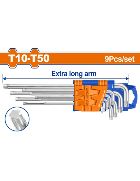 JEU 9 CLE ETOILE TORX ZG EXTRA LONG WHK3292 WADFOW| mano.tn | Tunisie